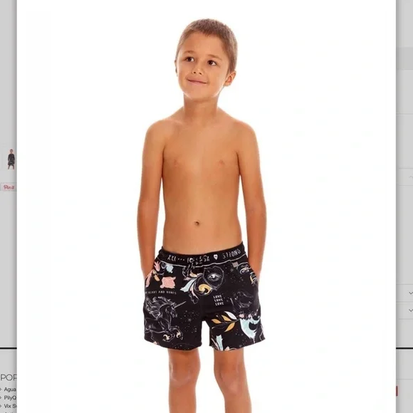 AGUA BENDITA BOYS SWIM SHORTS NICK MARE NWT - Picture 4 of 16